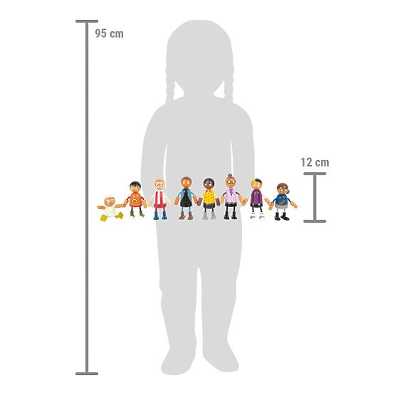 small foot Păpuși flexibile familie cu copil