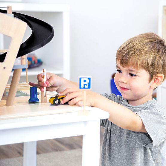 small foot Parcare de curse din lemn