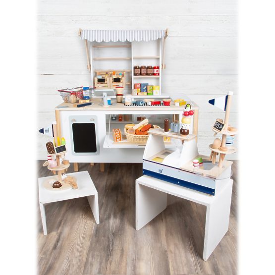 Small Foot Stand multifunctional din lemn Fresh