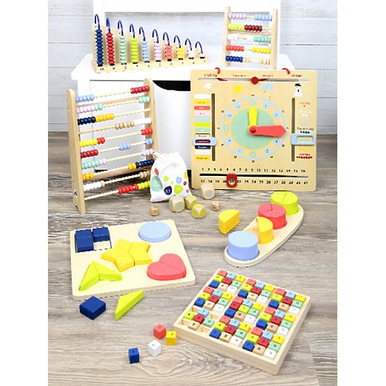 Small Foot Sudoku din lemn cuburi colorate