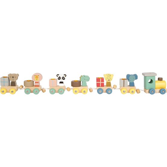 small foot Trenuleț de lemn pentru aniversare cu animale