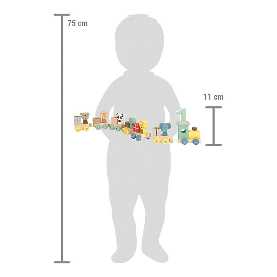 small foot Trenuleț de lemn pentru aniversare cu animale