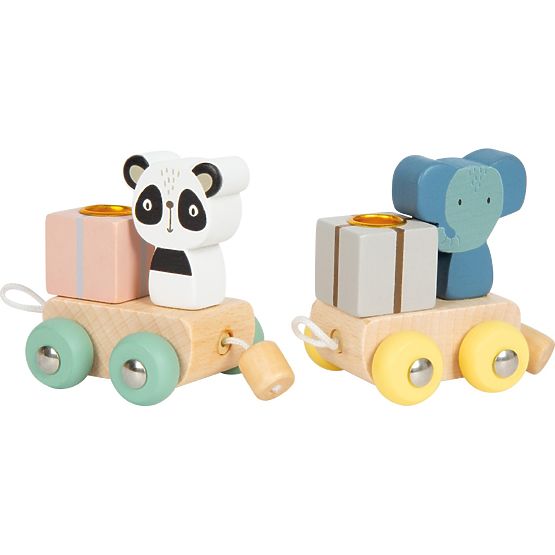 small foot Trenuleț de lemn pentru aniversare cu animale