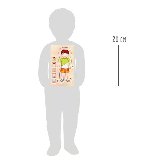Jucării din lemn pentru picioare mici Puzzle Anatomie Tim
