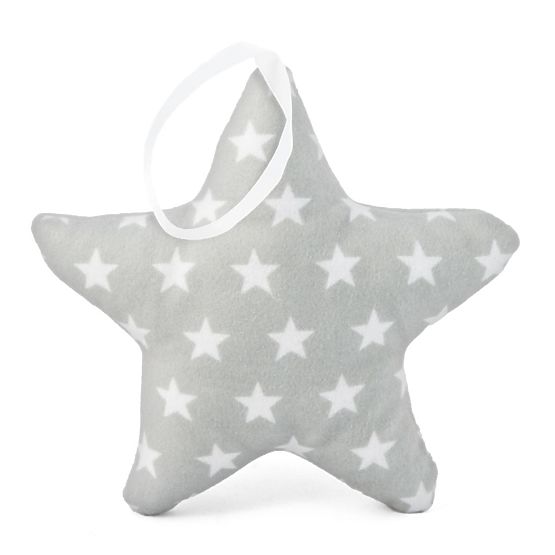 Stea decorativă suspendată – model gri deschis cu steluțe