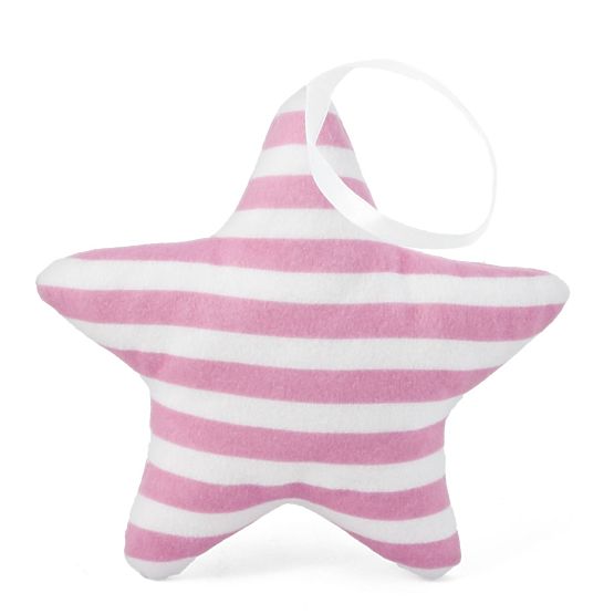 Stea decorativă suspendată – model roz cu dunguțe