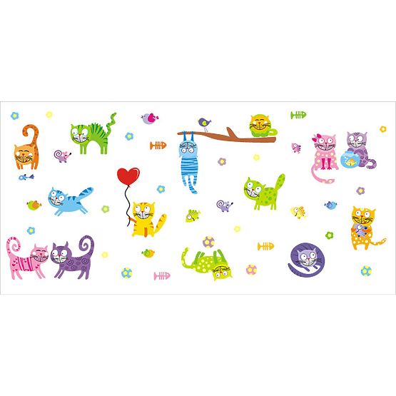 Stickere de  perete - FUNNY CATS