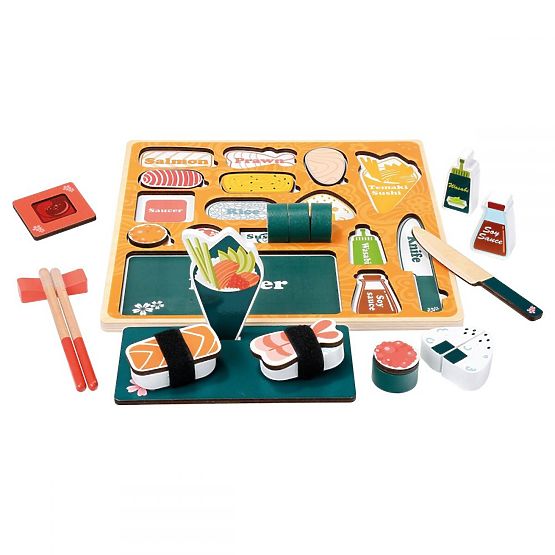 Sushi din lemn - Puzzle 3D