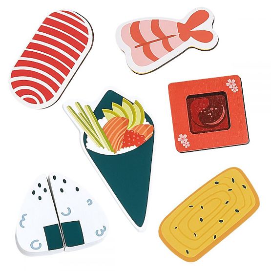 Sushi din lemn - Puzzle 3D