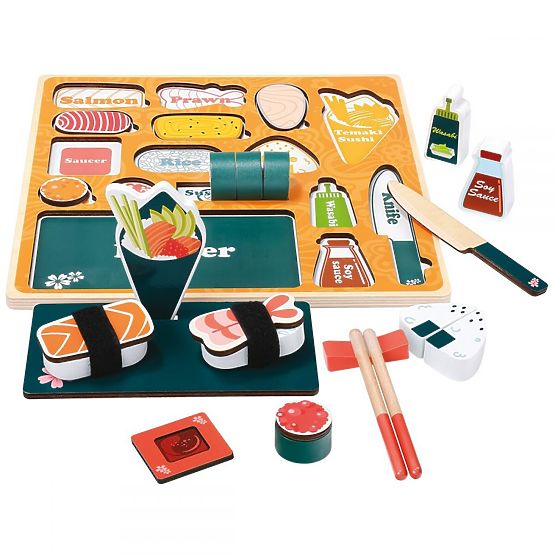 Sushi din lemn - Puzzle 3D
