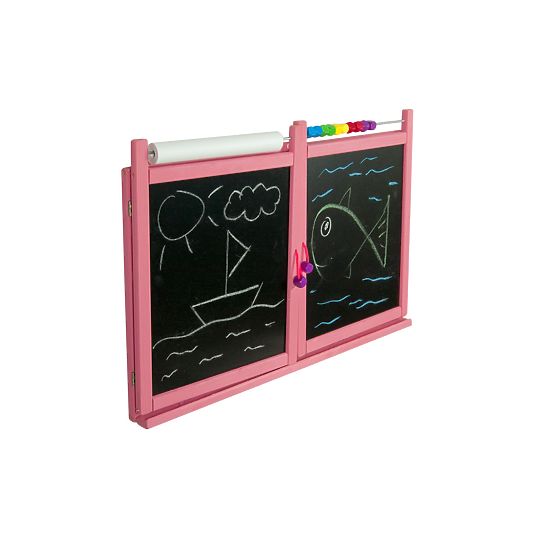 Tabla magnetica / creta pentru copii pe perete - roz
