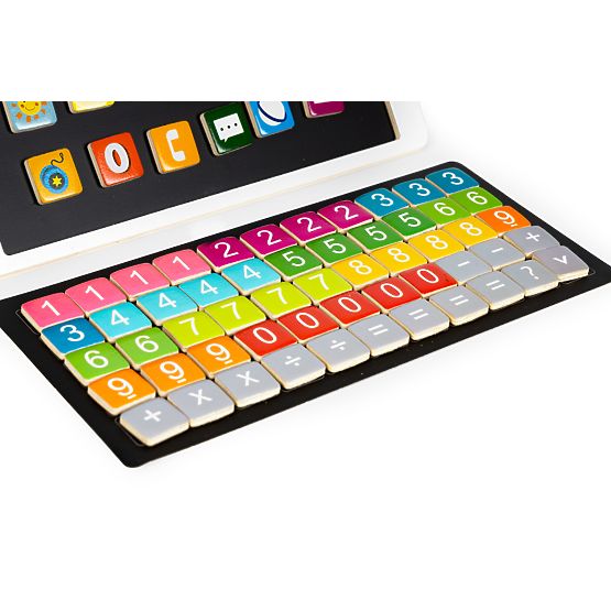 Tablet educativ din lemn tablă magnetică tablă de cretă ECOTOYS