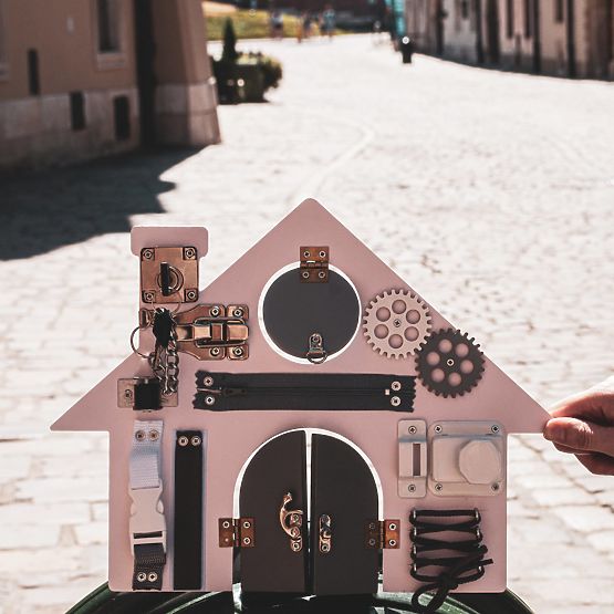 Tablou de activitate - Casă - roz-gri