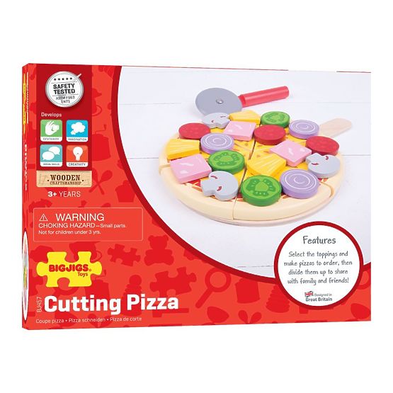 Tăiător de pizza din lemn Bigjigs Toys