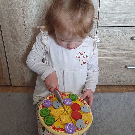 Tăiător de pizza din lemn Bigjigs Toys