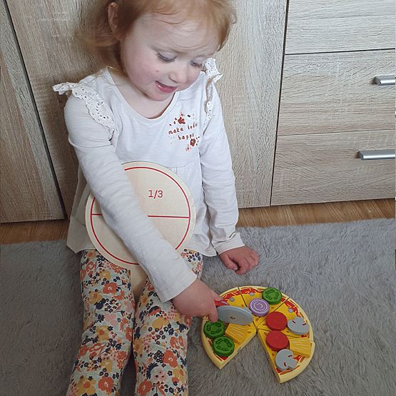 Tăiător de pizza din lemn Bigjigs Toys