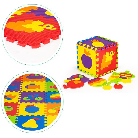 Tampon educativ colorat - puzzle din spumă