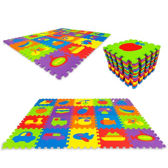 Tampon educativ colorat - puzzle din spumă
