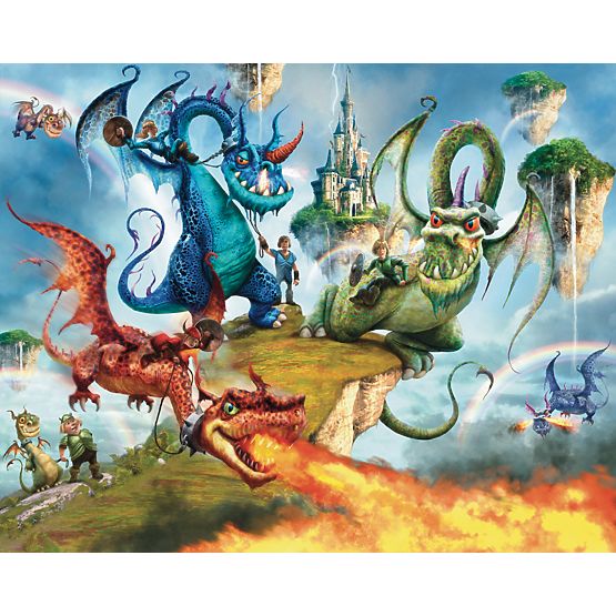 Tapetul 3D Knights Dragon