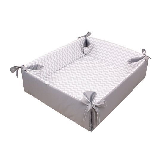 Țarc / joc pătură Zig-Zag gri
