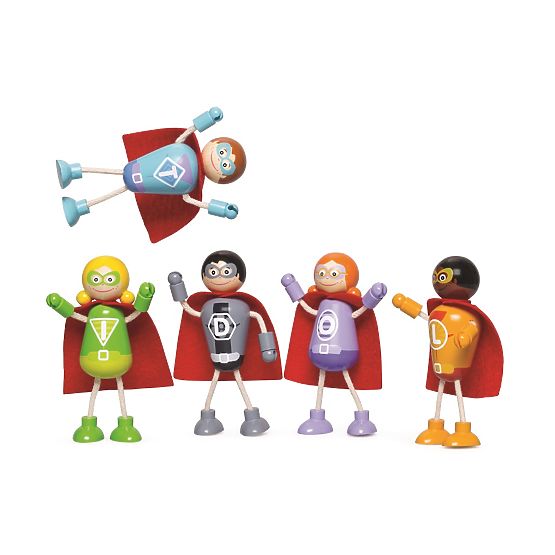 Tidlo Figurine din lemn Supereroi