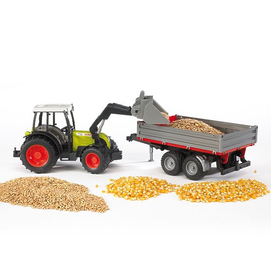 Tractor Bruder CLAAS Nectis 267F cu încărcător și remorcă