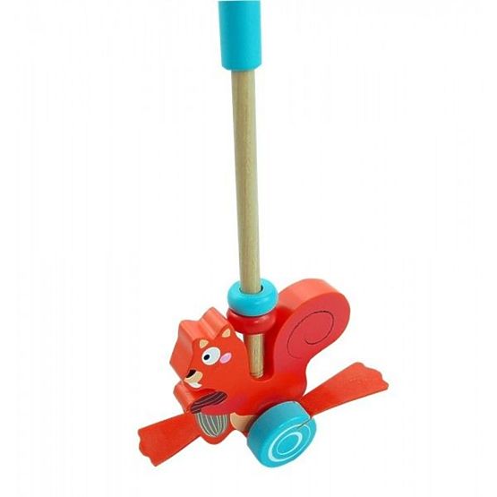 Tragerea animalului pe un băț - veverița