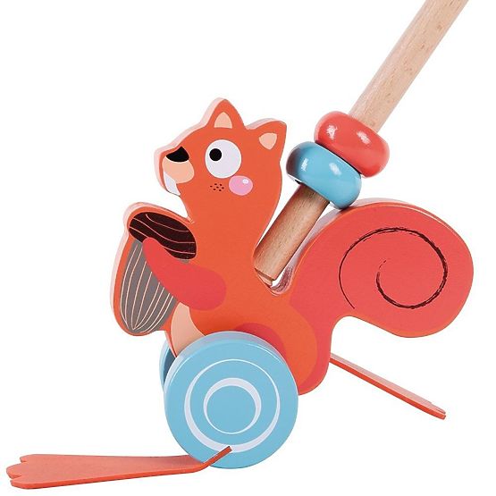 Tragerea animalului pe un băț - veverița