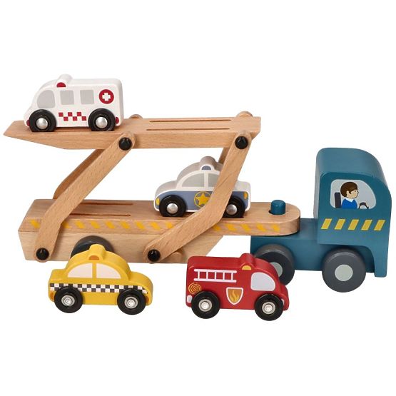 Transportor cu mașini de salvare