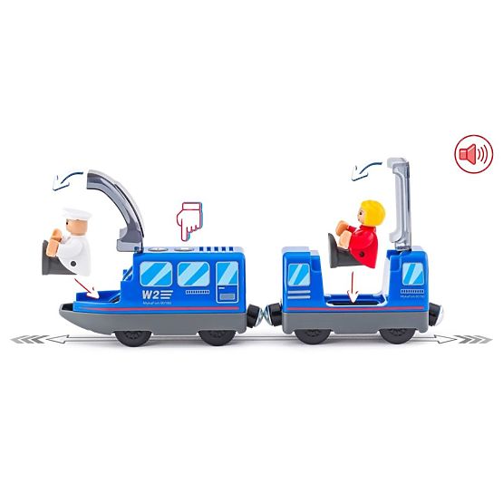 Tren personal cu șofer și pasager pe baterii