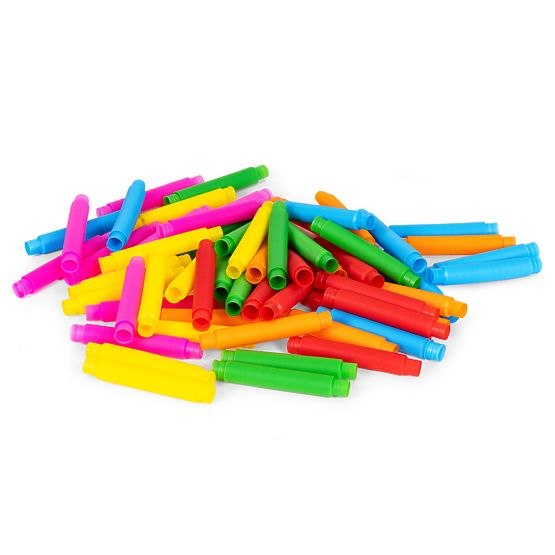 Tuburi senzoriale colorate pop tube pentru copii tuburi antistres pentru conectare 60 de bucăți