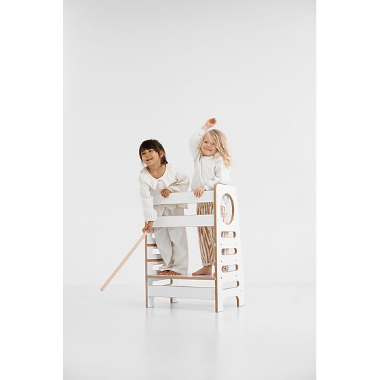 Turn pentru învățare pentru gemeni DOUBLE M - alb