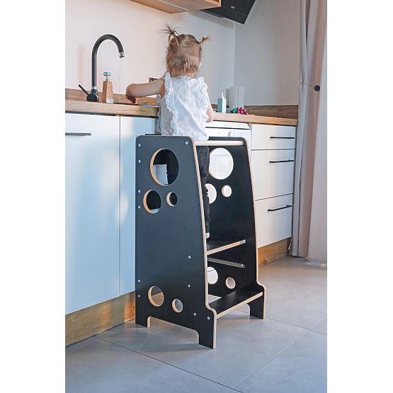Turnul de învățare Montessori Rings Black