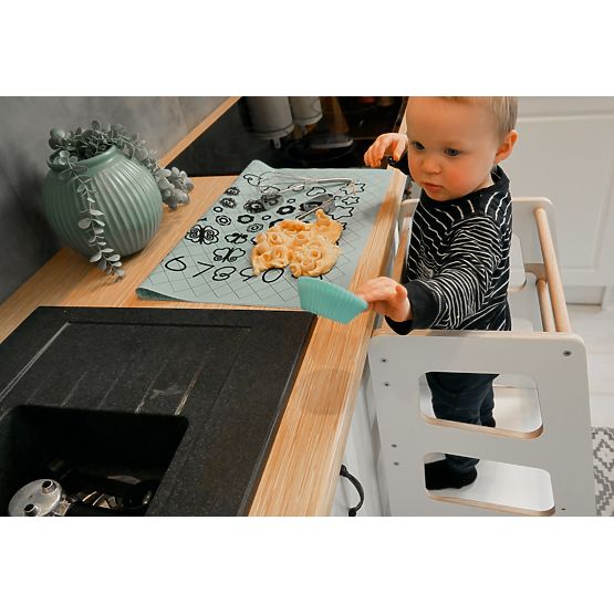 Turnul de învățare Montessori Sara Scandi - alb