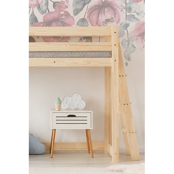 Pat înălțat pentru copii Tower - intrare din laterală