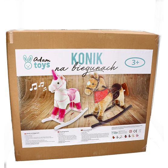 Unicorn balansoar auriu cu roți