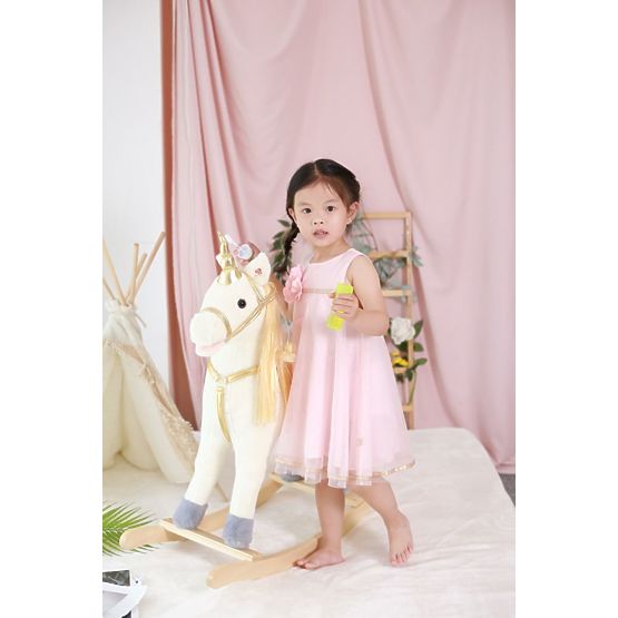 Unicorn balansoar auriu cu roți