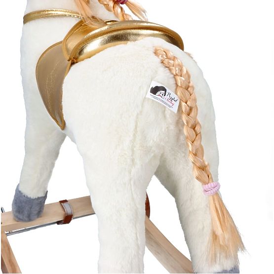 Unicorn balansoar auriu cu roți