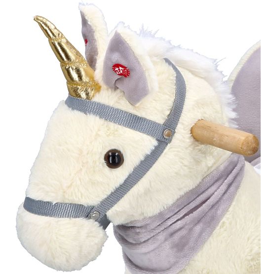 Unicorn de legănat cu scaun și roți