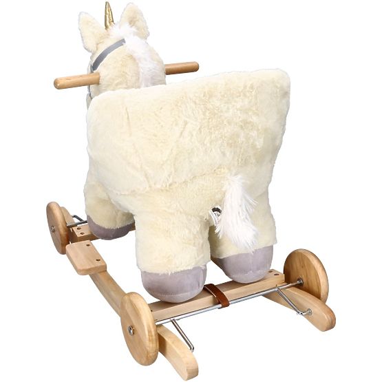 Unicorn de legănat cu scaun și roți