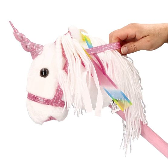 Unicorn pe băț Bianco Hobby Horse