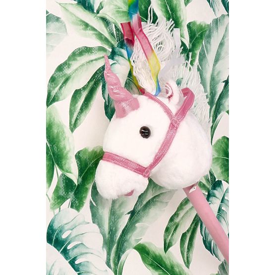 Unicorn pe băț Bianco Hobby Horse