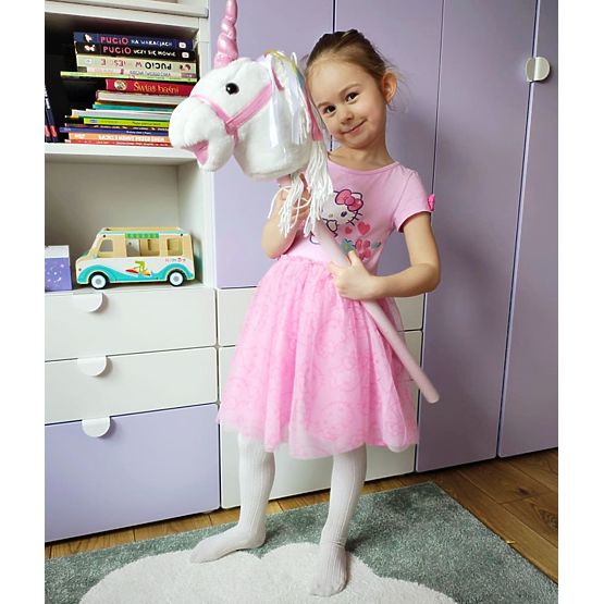Unicorn pe băț Bianco Hobby Horse
