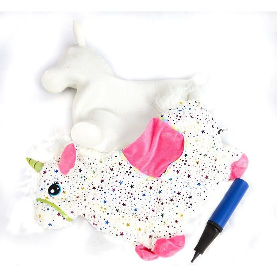 Unicorn săltăreț din cauciuc cu husă