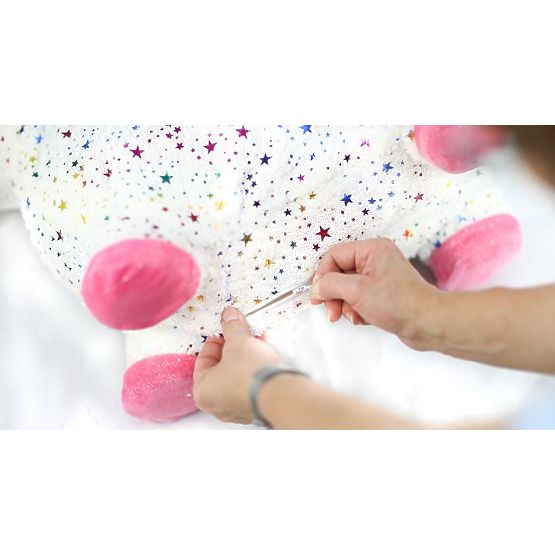 Unicorn săltăreț din cauciuc cu husă