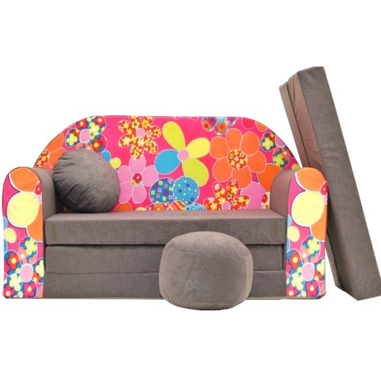 Canapea pentru copii - Flori colorate 