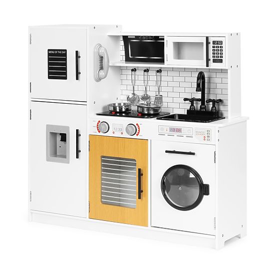 Bucătărie mare din lemn pentru copii + sunete și lumini ECOTOYS