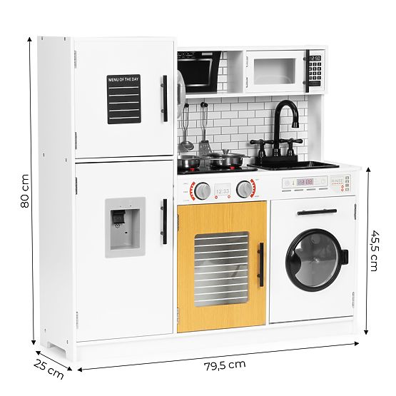 Bucătărie mare din lemn pentru copii + sunete și lumini ECOTOYS