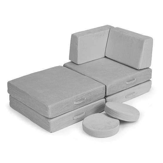 Canapea modulară mare pliabilă pentru copii DIY cu 8 perne moi - gri ECOTOYS