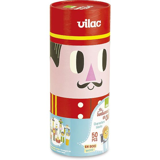 Vilac Cuburi de lemn cu figurine